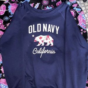 navy blue sweatshirt